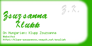zsuzsanna klupp business card